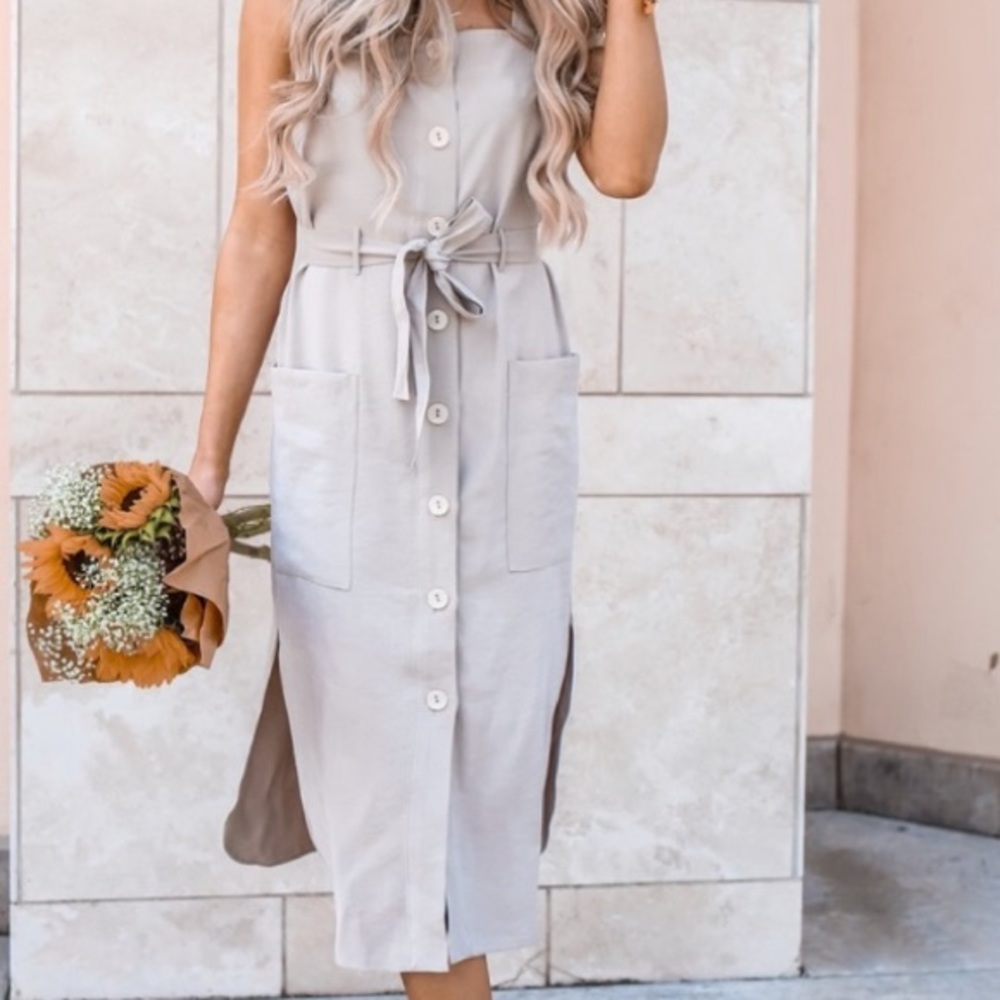 Dress with buttons down the front
